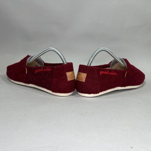 Toms Women's Size 8.5 Burnt Henna Good Vibes Felt Classic Slip On Shoes - Picture 7 of 13